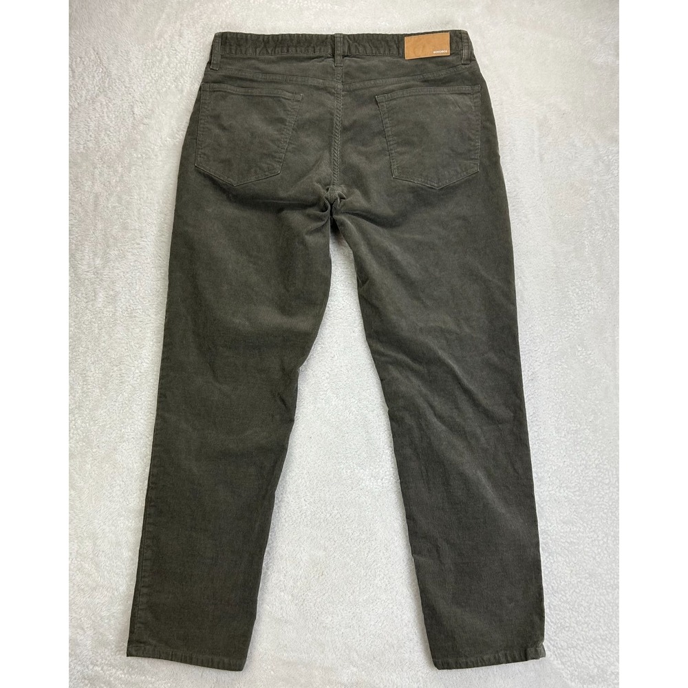 Bonobos Corduroy Pants Mens 33x30 Olive Green Slim Athletic Straight Fit Casual - Picture 2 of 16